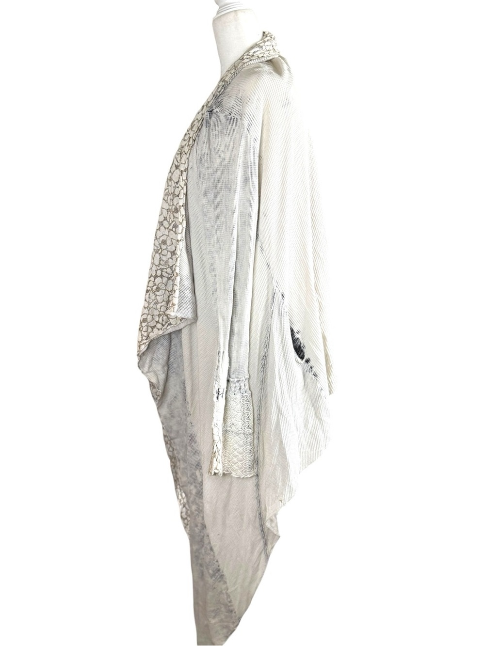 Aratta Ivory and Gray Open-Front Duster - Picture 2 of 7